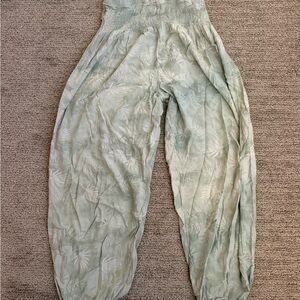 Women's Lotus and Luna Light Green Harem Pants
